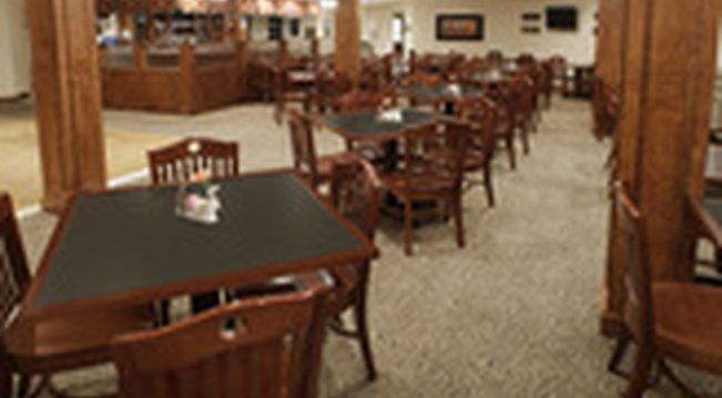 Conference room with long table and chairs